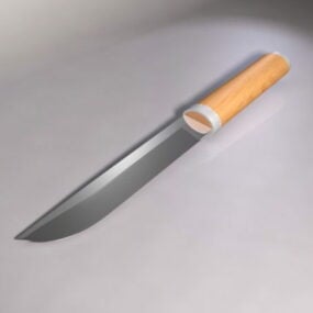 Cuchillo de cocina de acero modelo 3d