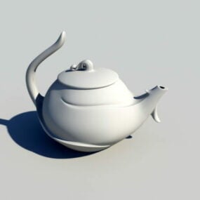 Vintage Terracotta Teapot 3d model