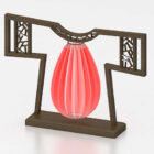 Dekorativ kinesisk bordlampe