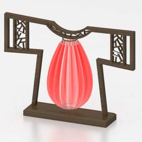 מנורת שולחן סינית דקורטיבית דגם תלת מימד