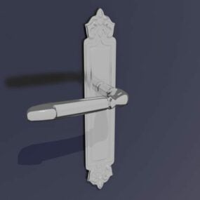 Poignée de porte intérieure en acier modèle 3D