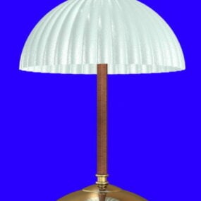 3д модель настольной лампы-зонта и мебели