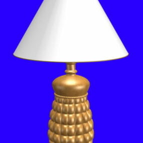 Furniture Carved Wood Table Lamp 3d model