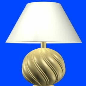Lámpara de mesa retro con base de cerámica modelo 3d