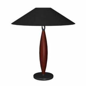 Modern Rustic Wood Bedroom Table Lamp 3d model