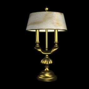 Vintage stil guld bordslampa 3d-modell