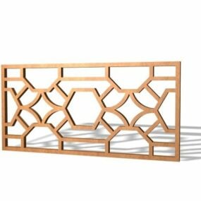 Panneaux décoratifs en treillis pour la maison en bois modèle 3D