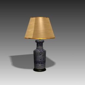 Lámpara de mesa rústica para dormitorio modelo 3d