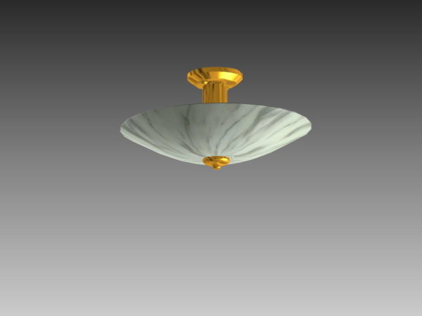 House Design Flush Mount Ceiling Lamp Free 3ds Max Model 3ds