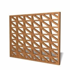 Wood Lattice Panel Design 3d model