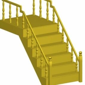 3д модель лестницы на террасу для общественных помещений