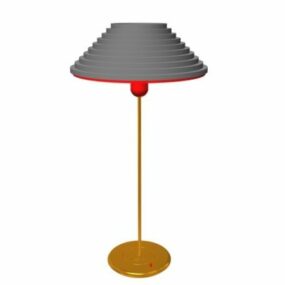 Home Furniture Brass Floor Lamp 3d model