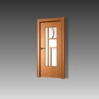 Interiérový design dřevěné dveře sklo