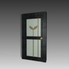 Diseño de marco de madera de puerta de vidrio