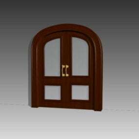 3d модель вхідних дверей подвійної вигнутої форми