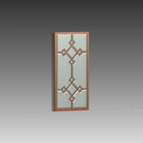 Dekoracyjne wstawki do szklanych drzwi Model 3D