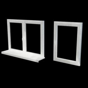 Double Sash Home Casement Window 3D-malli