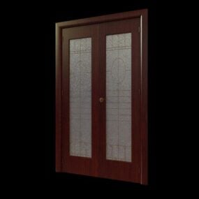Home Design Glazed Double Door 3d model