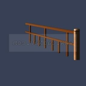 3d модель дерев'яного паркану