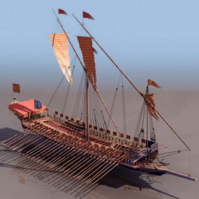 16. Yüzyıl Fransız Donanması Deniz Taşıtları 3D model
