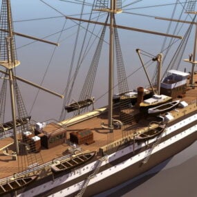 船舶イタリア帆船船3Dモデル