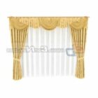 Yellow Color Classic Window Curtain