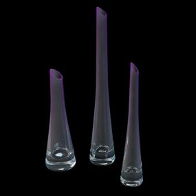 3 zestawy dekoracji wysokich wazonów Model 3D