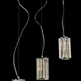 3 Light Style Crystal Pendant Lamp 3d model
