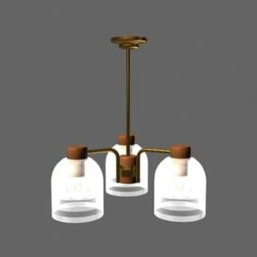مصباح سقف معلق بتصميم 3 أضواء موديل 3D