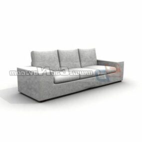 3 Seats Cushion Couch Furniture 3d model