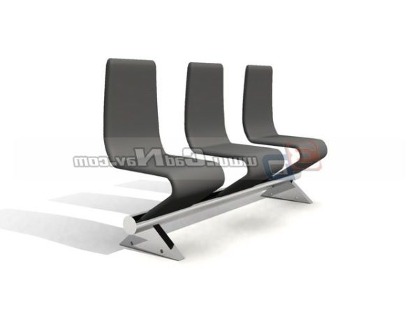3 Seats Public Modern Waiting Chair Free 3ds Max Model 3ds