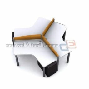 مبلمان اداری 3 صندلی مدل 3 بعدی