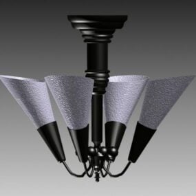4 Light Ceiling Lamp Decoration 3d model