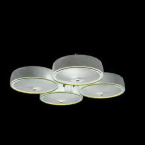 4 lampenkap ronde plafondlamp 3D-model