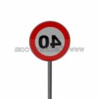 40kmh Speed Limit Road Signs
