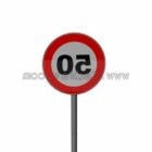 50 Kmh Speed Limit Road Sign