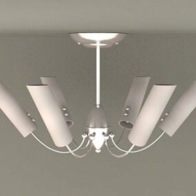 6-lichts semi-inbouw design plafondlamp 3D-model