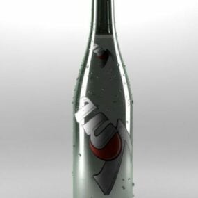 7 Up Glasflasche 3D-Modell