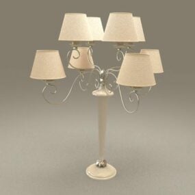 Table Lamp Brass Chandelier 3d model