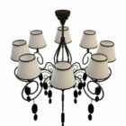 8 Arm With Shade Antique Chandelier