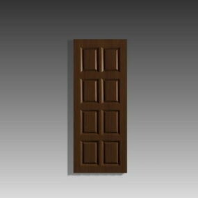 8 Panel Wooden Home Door Inserts 3d model