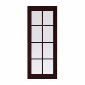 8 Panel Wooden Glass Door Inserts 3d model
