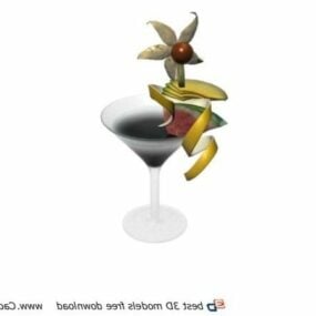 Colorful Glass Cocktail 3d model
