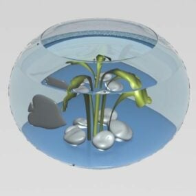 Mô hình 3d bể cá thủy tinh