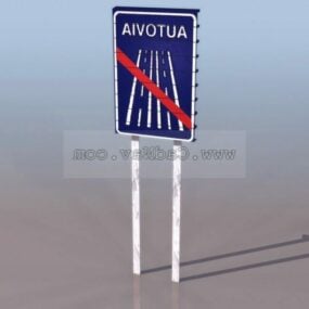 Autovia 교통 표지판 3d 모델