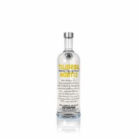 Model 3d Botol Anggur Vodka Citron Mutlak