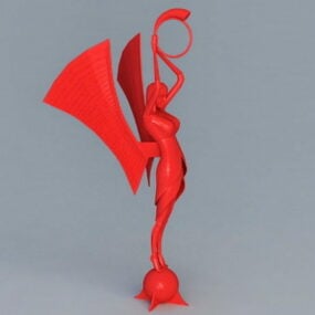 Abstract Woman Figurine Statue 3d model