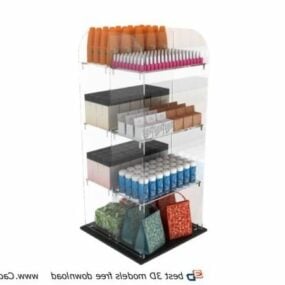 Acrylic Display Rack And Beauty Products 3d model
