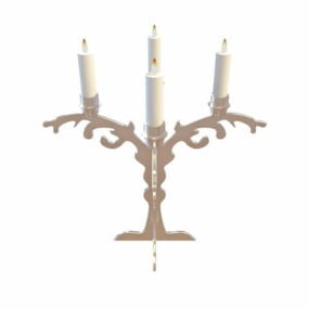 Múnla 3d candlestick Aicrileach Antique