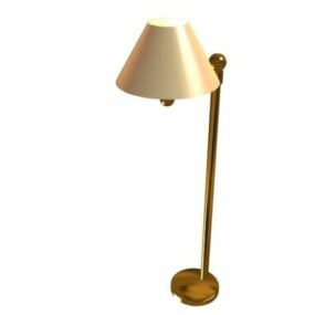 Vintage Adjustable Brass Floor Lamp 3d model